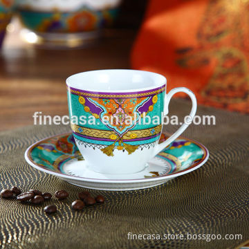 230CC Luxury Fine Porcelain Cappuccino Cup of Summer of Persia